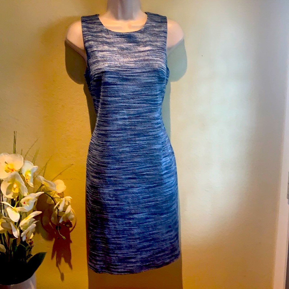 Calvin Klein blue mid length summer dress size 8